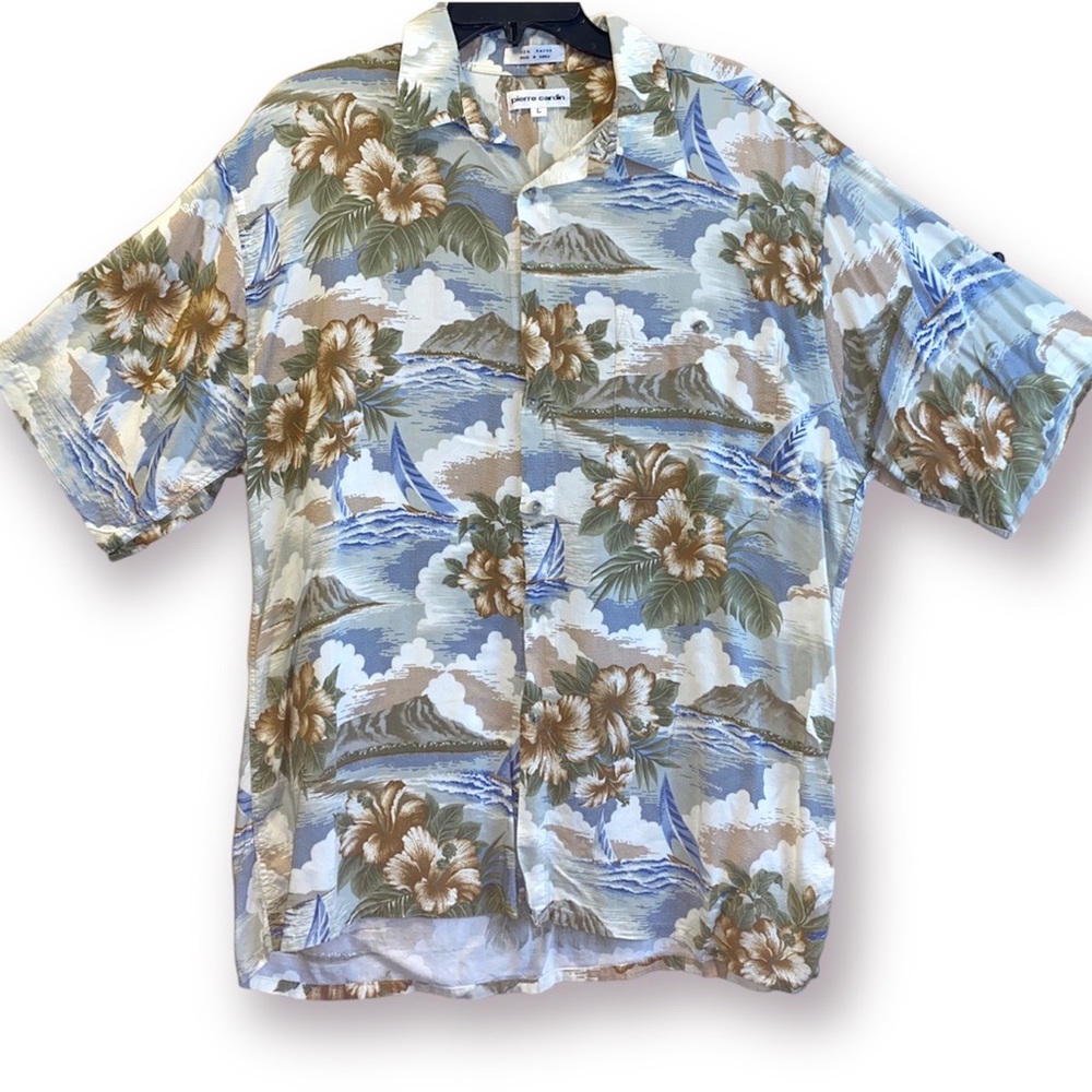 🏖️ Vintage Pierre Cardin Hawaiian Tropical Shirt